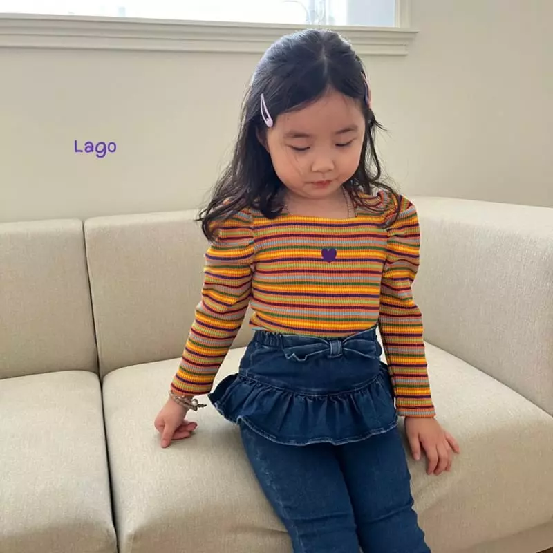 Lago - Korean Children Fashion - #littlefashionista - Ribbon Frill Jeans - 9