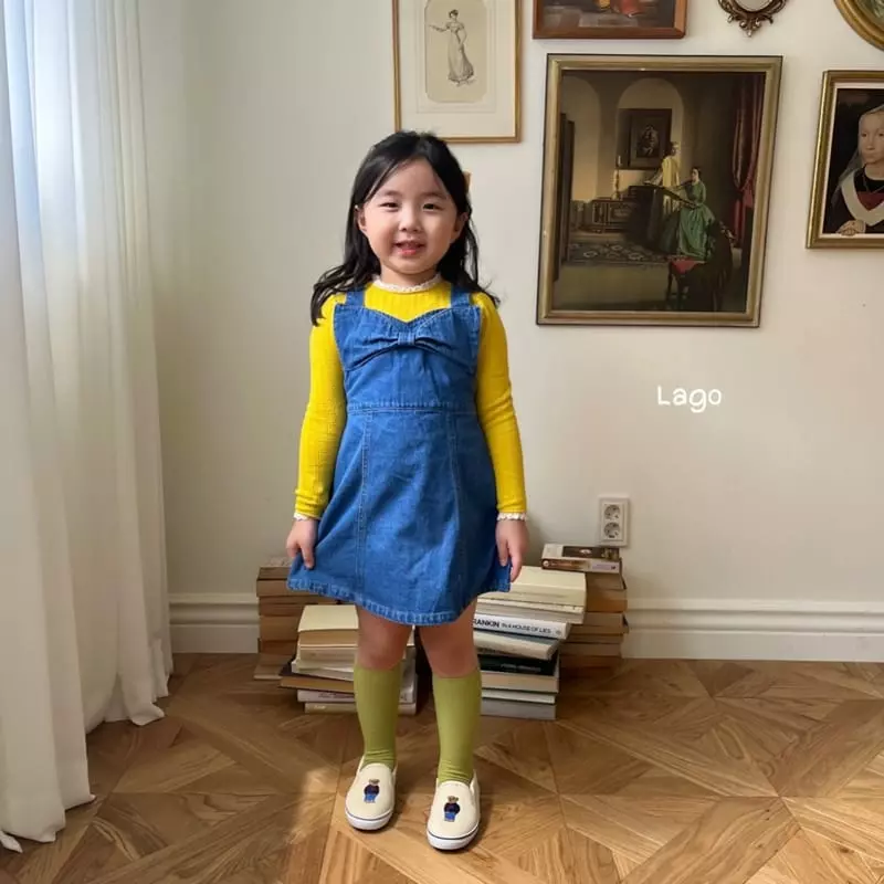 Lago - Korean Children Fashion - #littlefashionista - Big Ribbon One-piece - 11