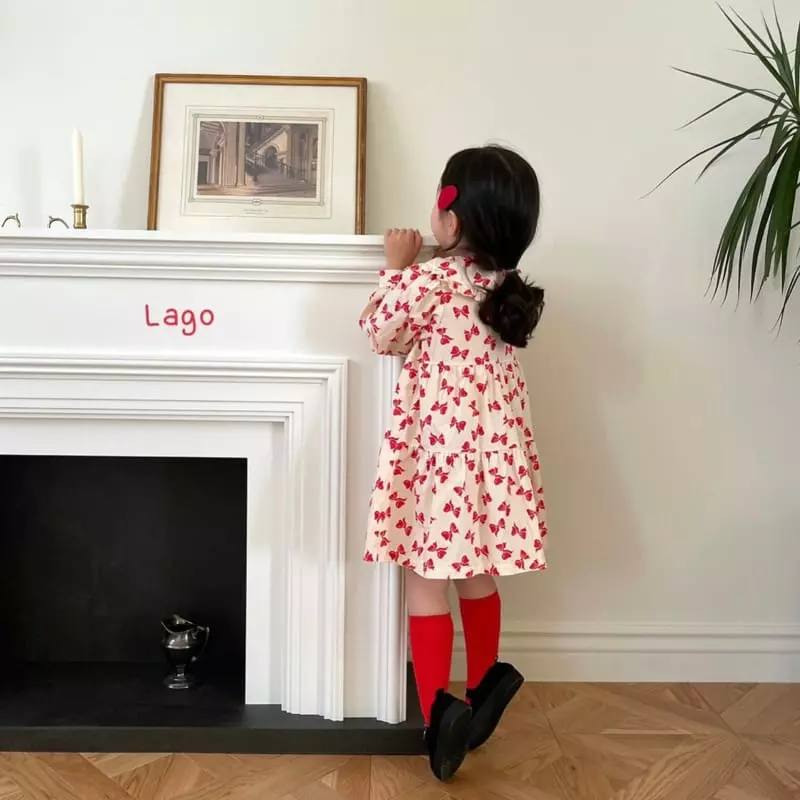 Lago - Korean Children Fashion - #littlefashionista - Ribbon One-piece - 10