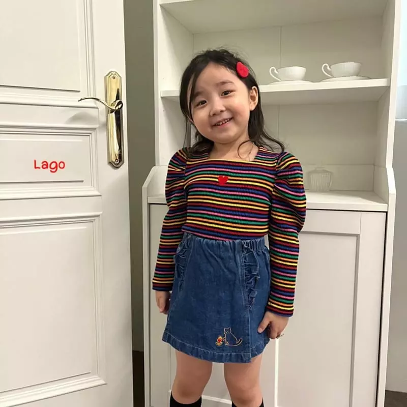 Lago - Korean Children Fashion - #littlefashionista - Misha Stripes Tee - 4