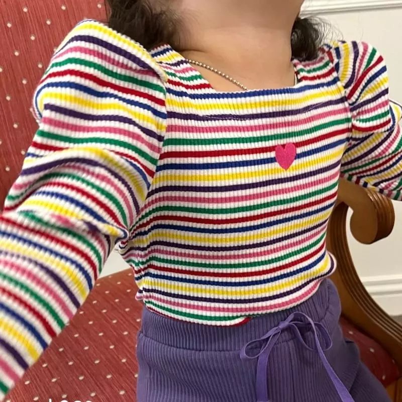 Lago - Korean Children Fashion - #minifashionista - Misha Stripes Tee - 5