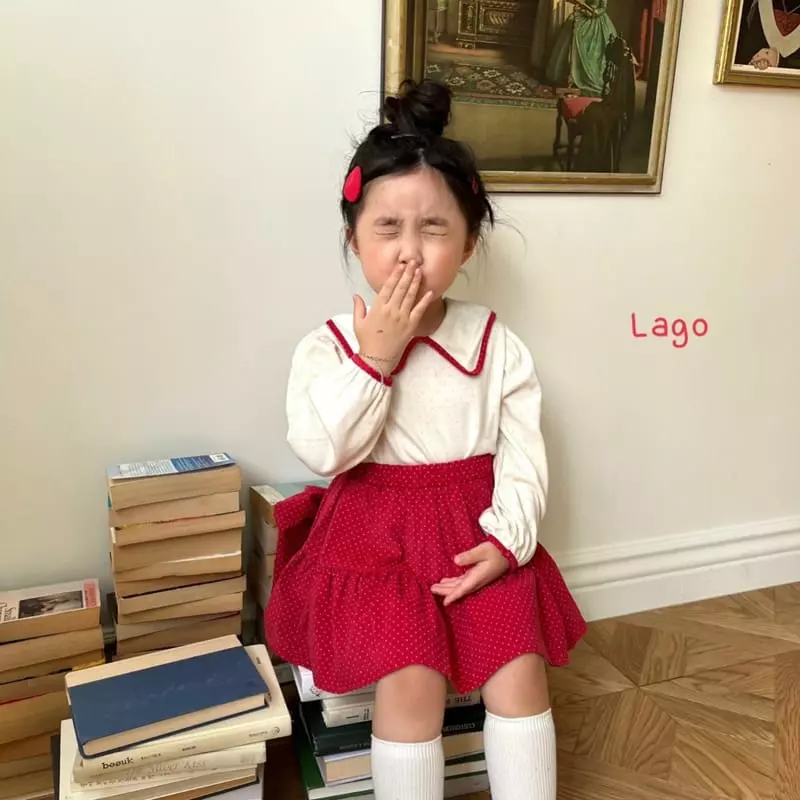 Lago - Korean Children Fashion - #stylishchildhood - Roa Eyelet Tee - 5