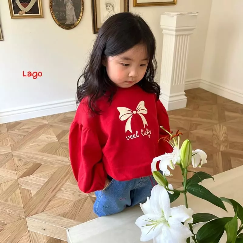 Lago - Korean Children Fashion - #stylishchildhood - Ribbon String Sweatshirt - 3