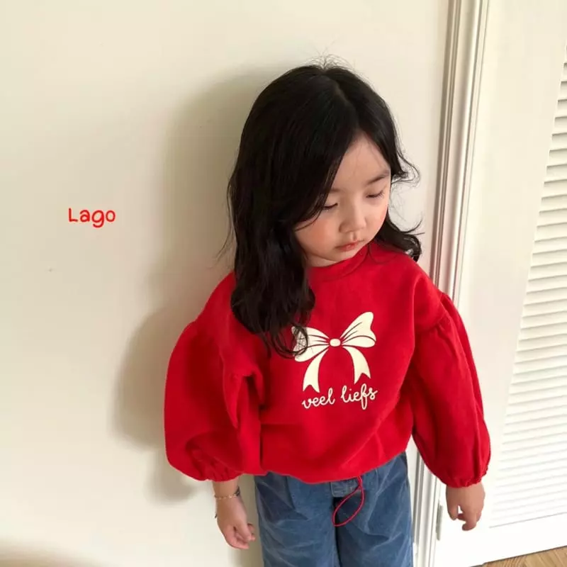 Lago - Korean Children Fashion - #todddlerfashion - Ribbon String Sweatshirt