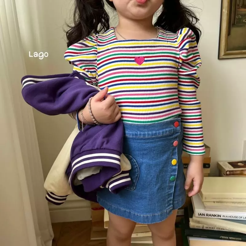 Lago - Korean Children Fashion - #toddlerclothing - Misha Stripes Tee - 8