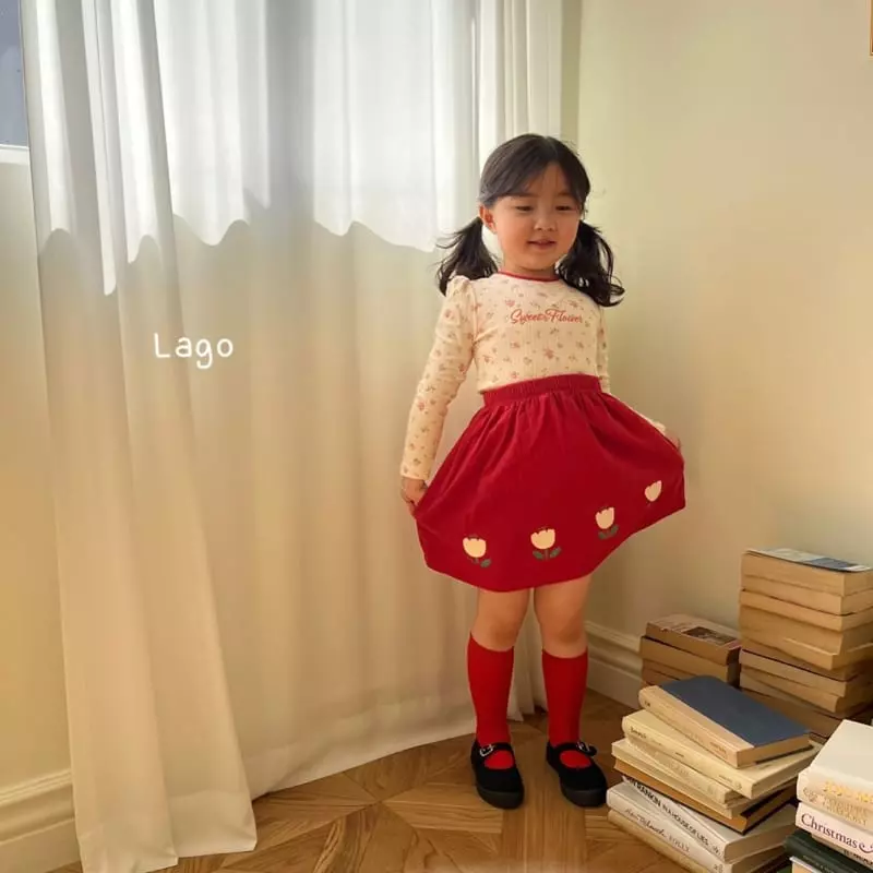 Lago - Korean Children Fashion - #toddlerclothing - Sweet Flower Tee - 6