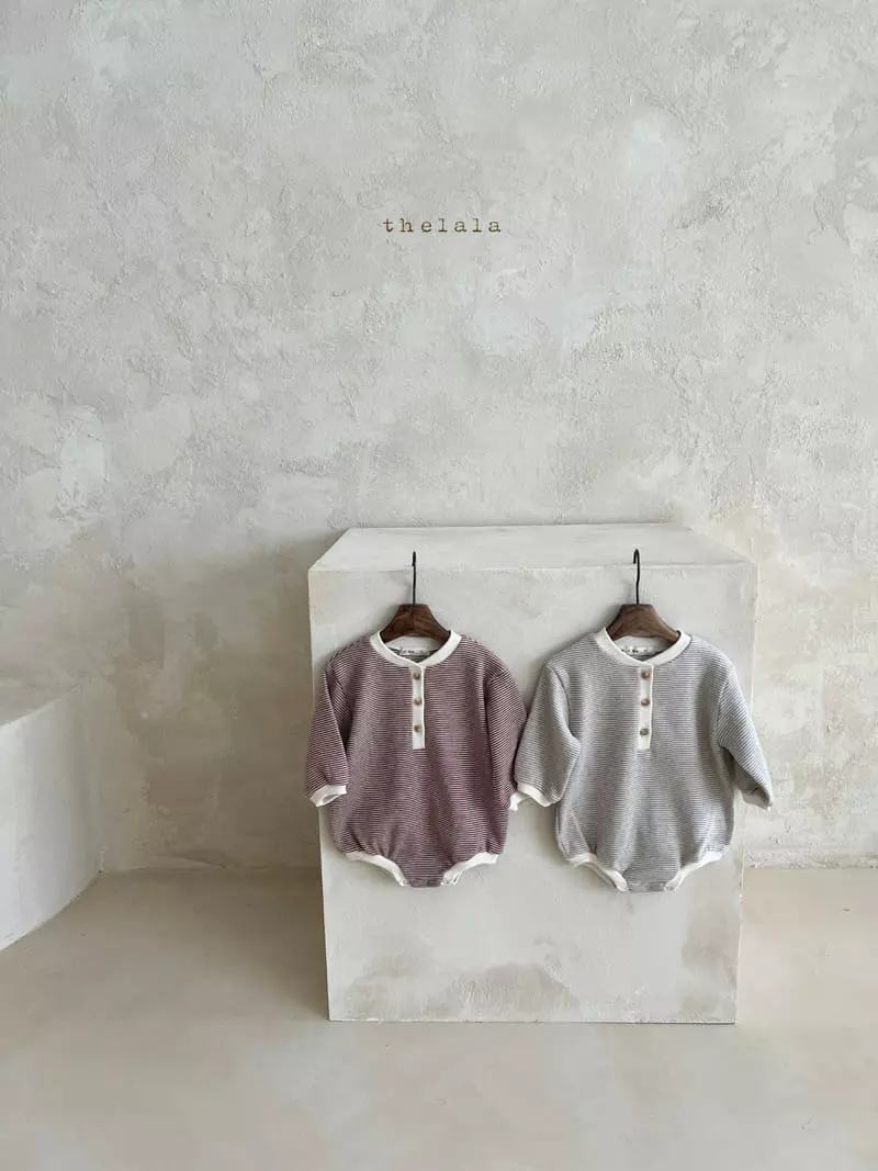 Lala - Korean Baby Fashion - #babyboutique - Stripes Bodysuit - 8