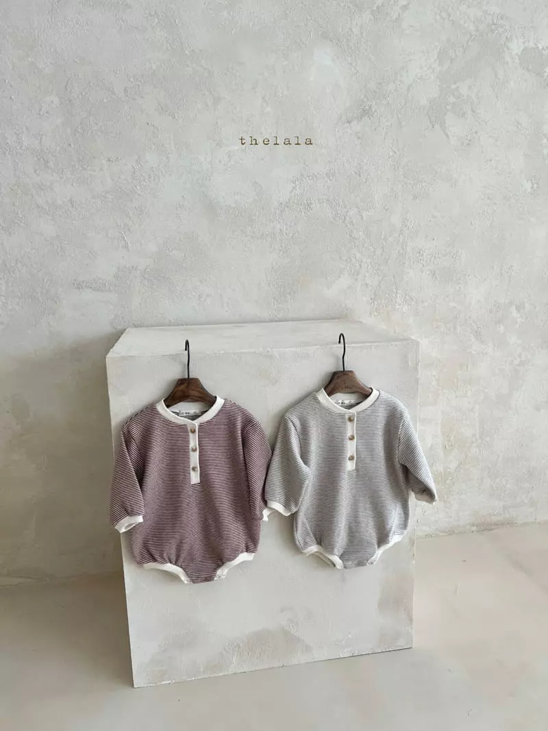 Lala - Korean Baby Fashion - #babyboutique - Stripes Bodysuit - 9