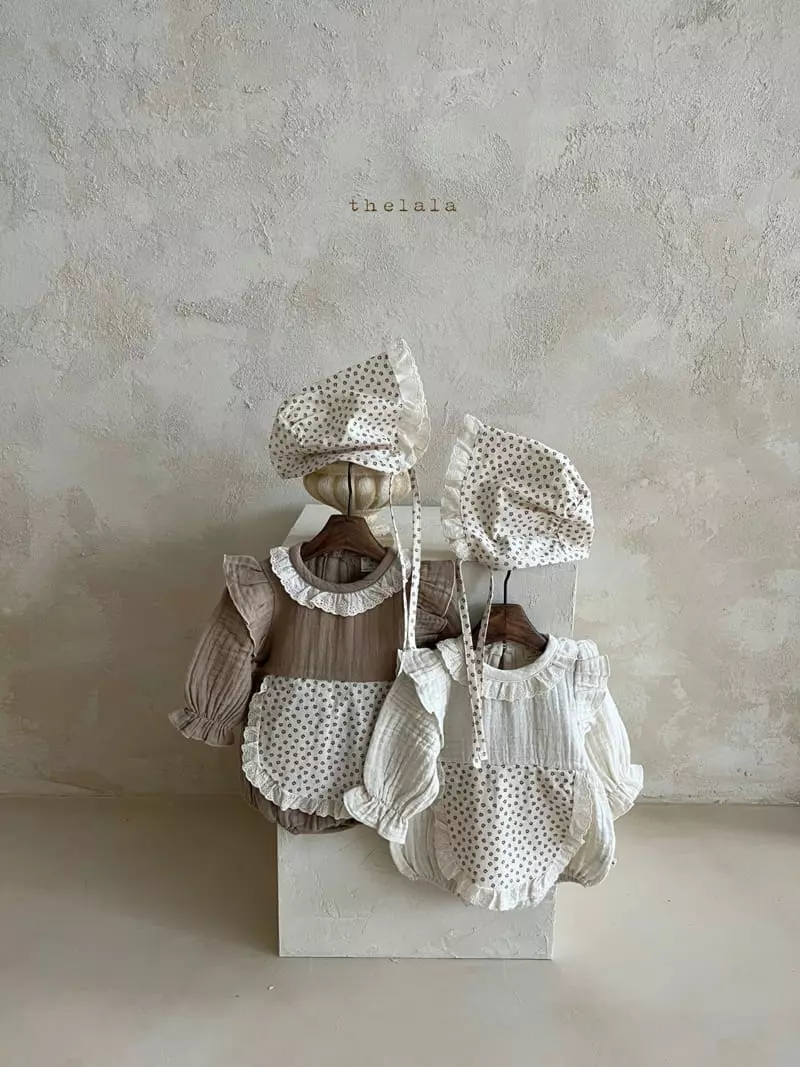 Lala - Korean Baby Fashion - #babyfever - Marie Bodysuit with Bonnet