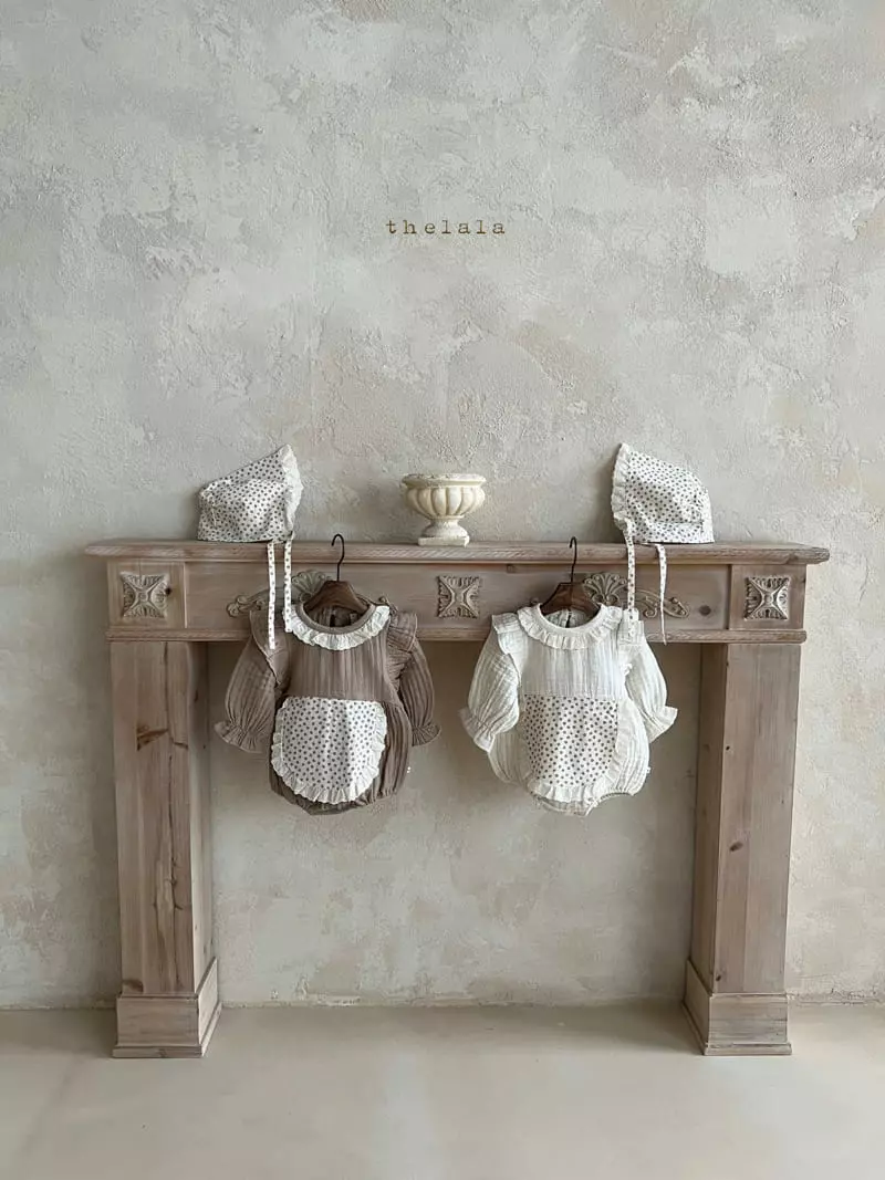 Lala - Korean Baby Fashion - #babygirlfashion - Marie Bodysuit with Bonnet - 2