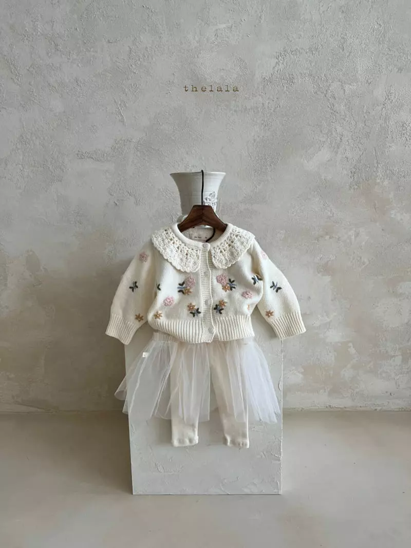Lala - Korean Baby Fashion - #babyoninstagram - Flower Embroidery Cardigan - 8