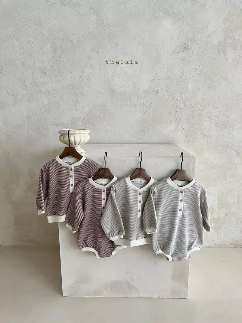 Lala - Korean Baby Fashion - #babyootd - Stripes Bodysuit - 2
