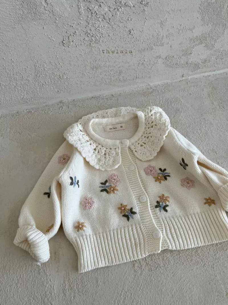 Lala - Korean Baby Fashion - #babyoutfit - Flower Embroidery Cardigan - 10