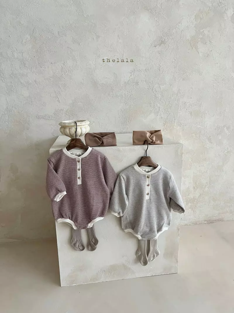 Lala - Korean Baby Fashion - #babywear - Stripes Bodysuit - 5
