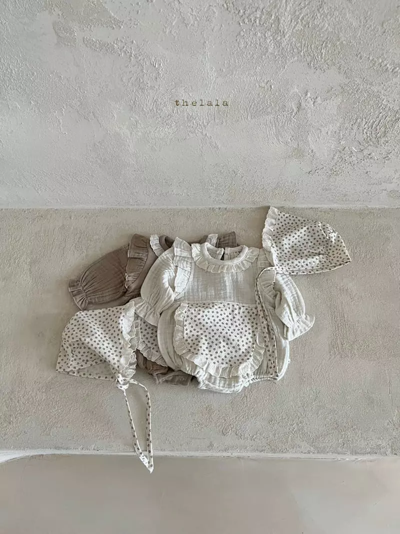 Lala - Korean Baby Fashion - #onlinebabyboutique - Marie Bodysuit with Bonnet - 9