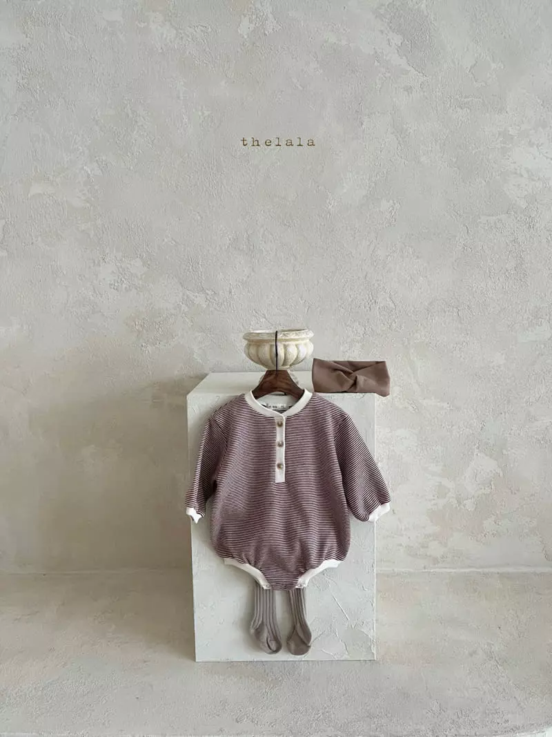Lala - Korean Baby Fashion - #onlinebabyshop - Stripes Bodysuit - 7