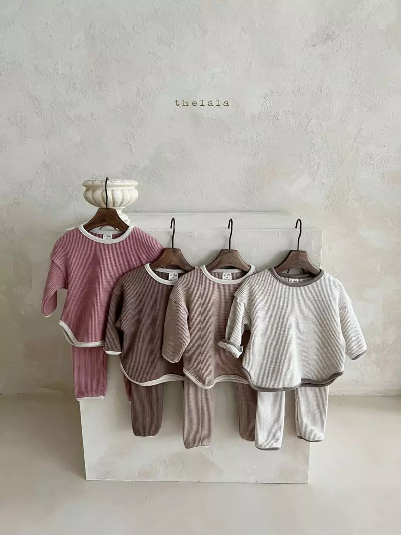 Lala - Korean Children Fashion - #childofig - Croiffle Top Bottom Set - 2