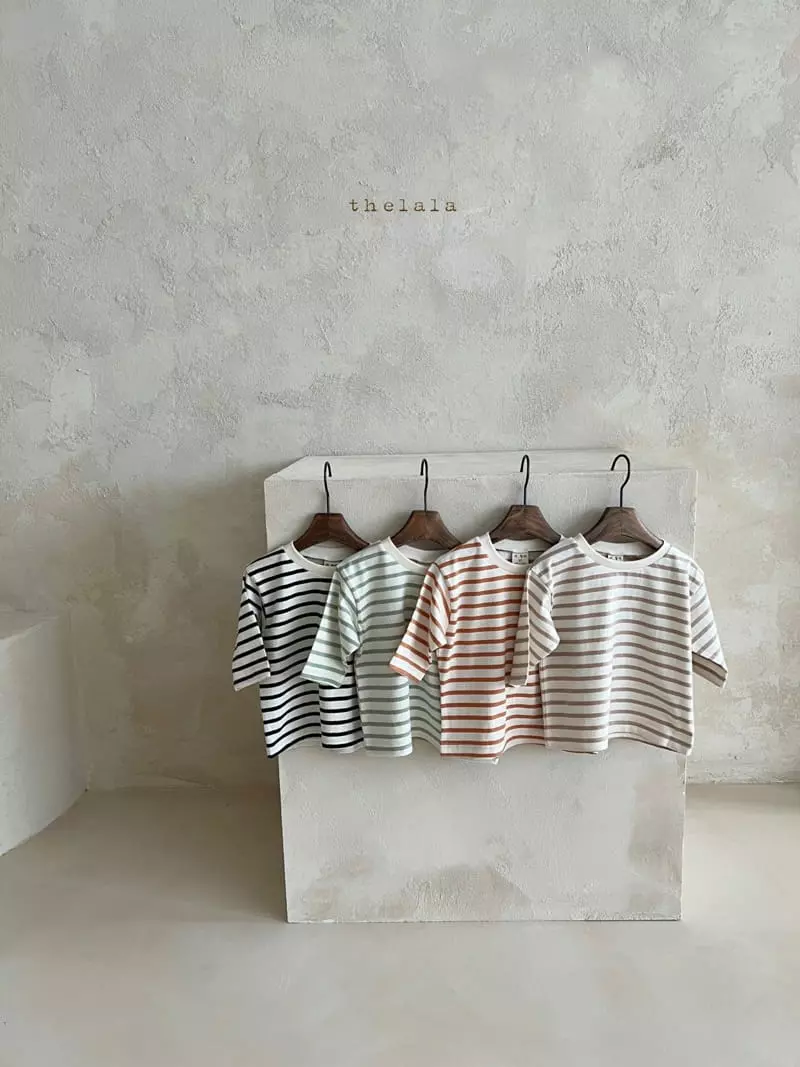 Lala - Korean Children Fashion - #childrensboutique - Tin Stripes Tee with Mom - 3
