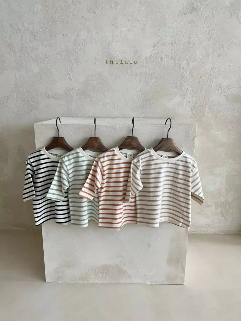 Lala - Korean Children Fashion - #childrensboutique - Tin Stripes Tee with Mom - 4