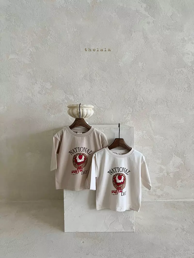 Lala - Korean Children Fashion - #designkidswear - Strawberry Waffle Tee with Mom - 3