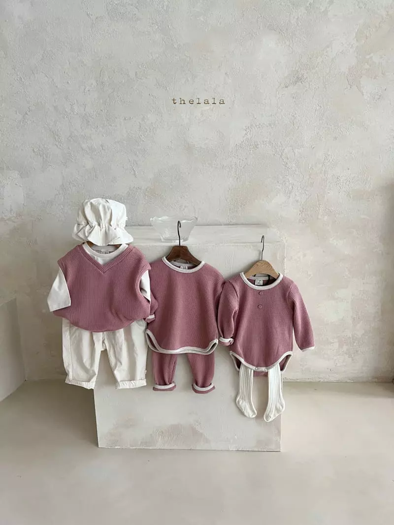 Lala - Korean Children Fashion - #discoveringself - Croiffle Top Bottom Set - 6