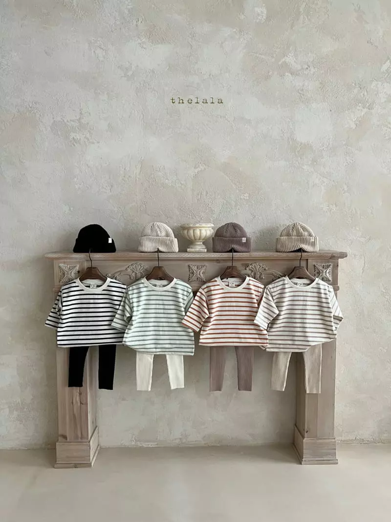 Lala - Korean Children Fashion - #discoveringself - Tin Stripes Tee with Mom - 5
