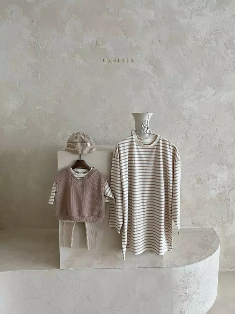 Lala - Korean Children Fashion - #fashionkids - Tin Stripes Tee with Mom - 6