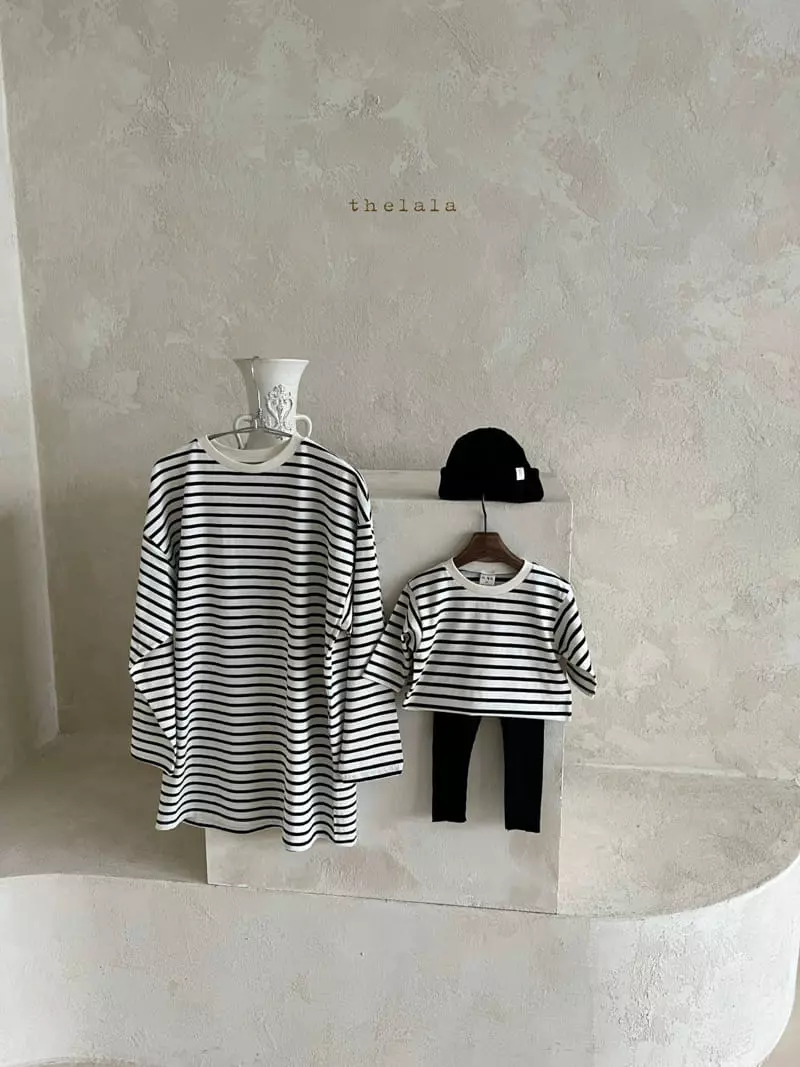 Lala - Korean Children Fashion - #kidsstore - Tin Stripes Tee with Mom - 8