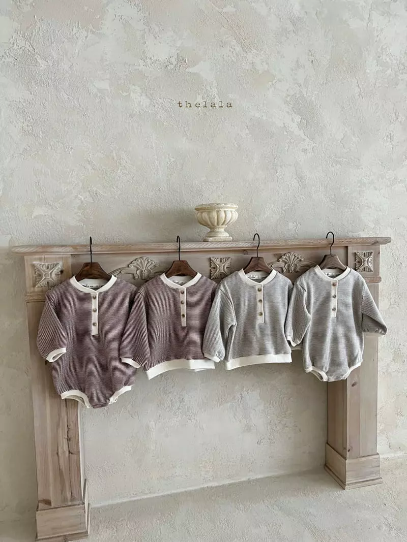 Lala - Korean Children Fashion - #littlefashionista - Stripes Sweatshirt - 3