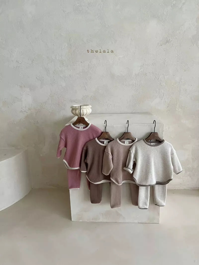 Lala - Korean Children Fashion - #prettylittlegirls - Croiffle Top Bottom Set