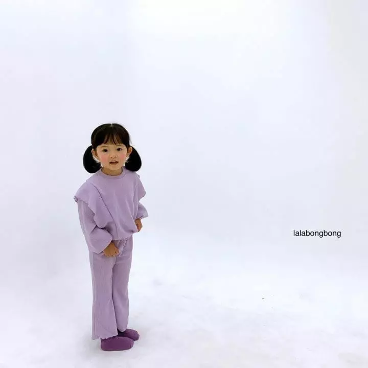 Lalabongbong - Korean Children Fashion - #childofig - Caramel Top Bottom Set - 3