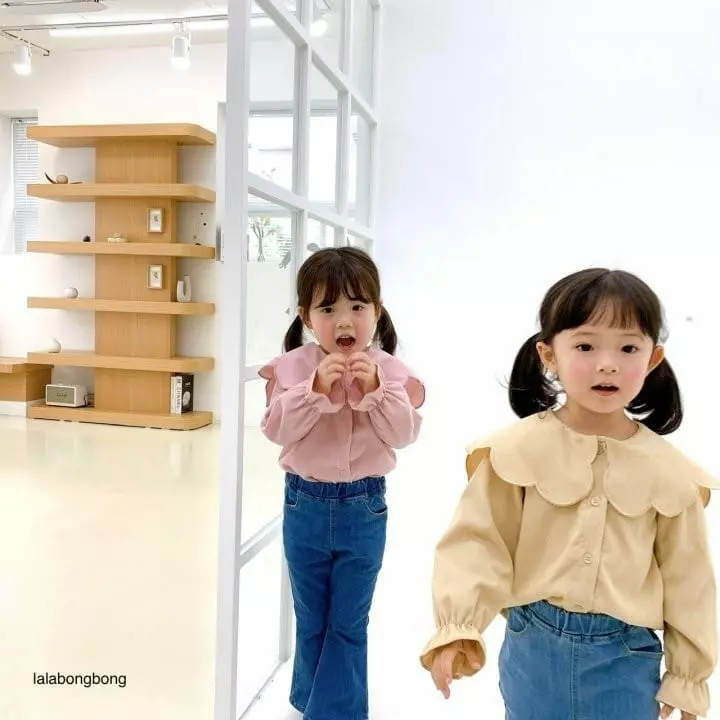 Lalabongbong - Korean Children Fashion - #childofig - Flower Collar Blouse - 11