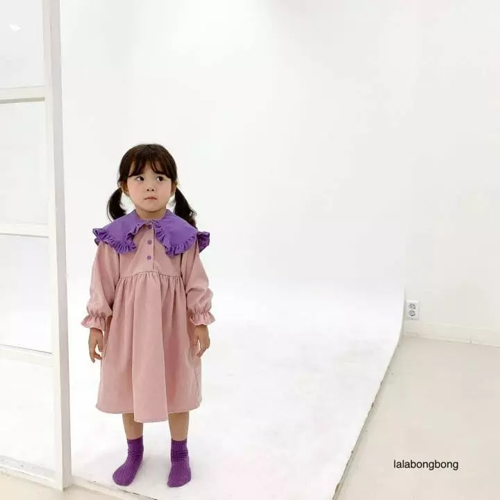 Lalabongbong - Korean Children Fashion - #stylishchildhood - Rosa Color One-piece - 4