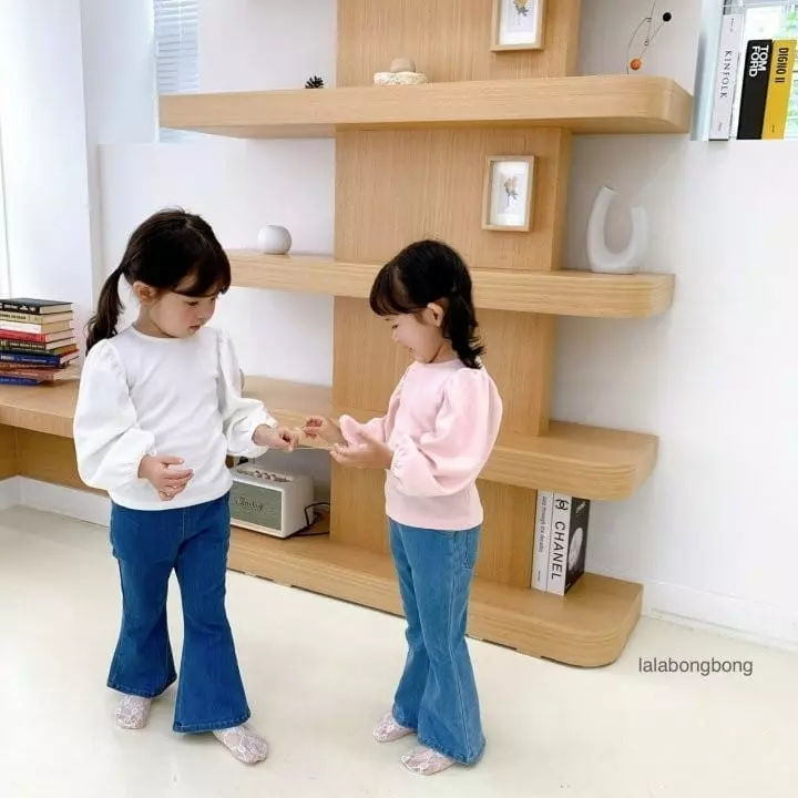 Lalabongbong - Korean Children Fashion - #childrensboutique - Puff Sleeves Tee - 8