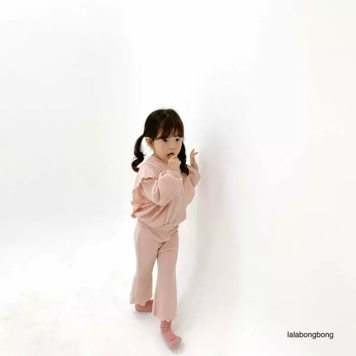 Lalabongbong - Korean Children Fashion - #childofig - Caramel Top Bottom Set - 4