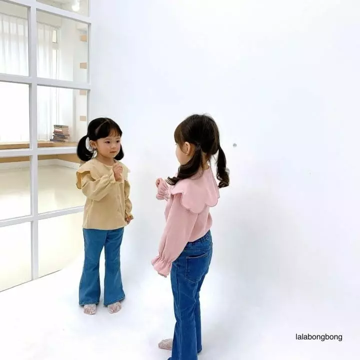 Lalabongbong - Korean Children Fashion - #childrensboutique - Flower Collar Blouse - 12