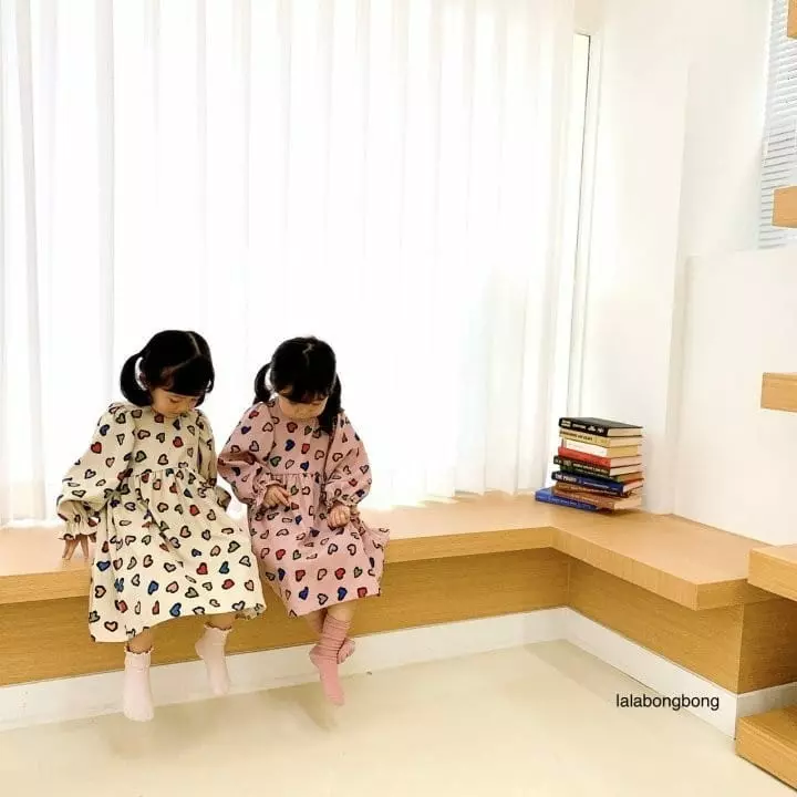 Lalabongbong - Korean Children Fashion - #designkidswear - Collar Heart One-piece - 7