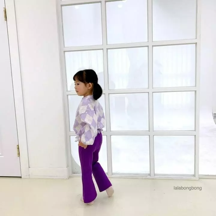 Lalabongbong - Korean Children Fashion - #discoveringself - Argyle Top Bottom Set - 8