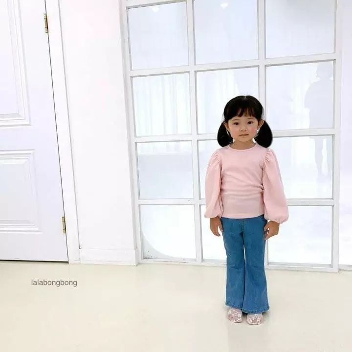 Lalabongbong - Korean Children Fashion - #kidsshorts - Puff Sleeves Tee - 12