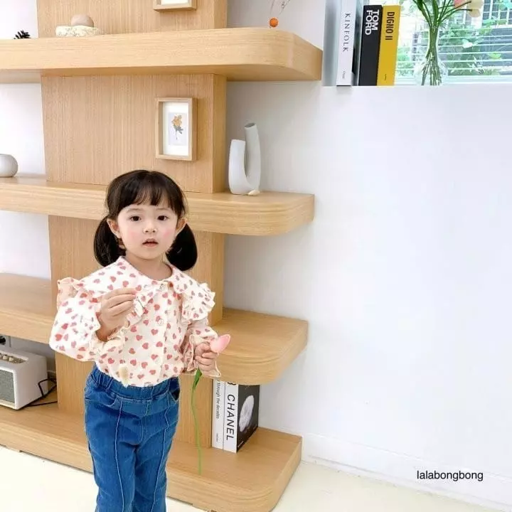 Lalabongbong - Korean Children Fashion - #kidsshorts - Bonobn Collar Blouse