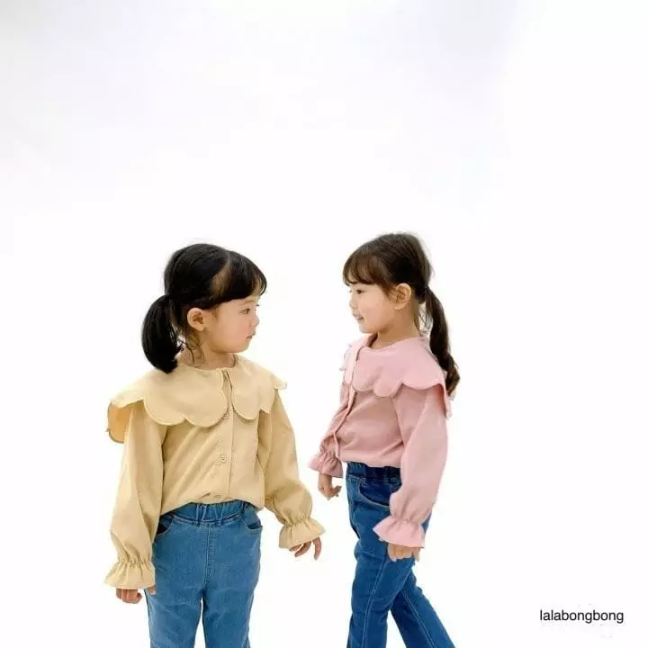 Lalabongbong - Korean Children Fashion - #kidzfashiontrend - Flower Collar Blouse - 2