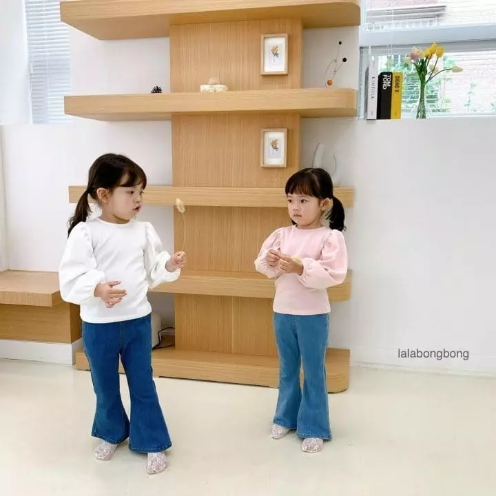 Lalabongbong - Korean Children Fashion - #littlefashionista - Puff Sleeves Tee - 2