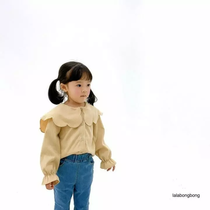 Lalabongbong - Korean Children Fashion - #Kfashion4kids - Flower Collar Blouse - 4