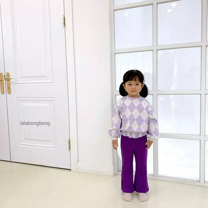 Lalabongbong - Korean Children Fashion - #magicofchildhood - Argyle Top Bottom Set