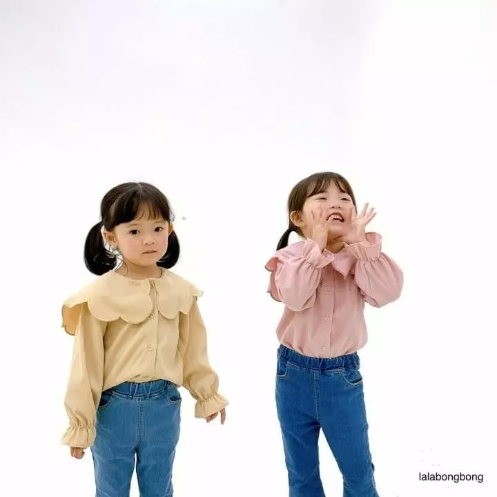 Lalabongbong - Korean Children Fashion - #magicofchildhood - Flower Collar Blouse - 5
