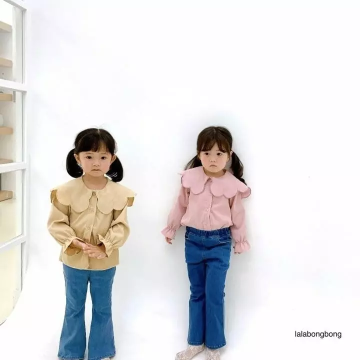 Lalabongbong - Korean Children Fashion - #minifashionista - Flower Collar Blouse - 6