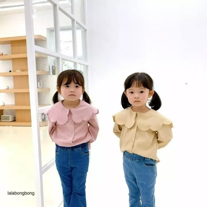 Lalabongbong - Korean Children Fashion - #todddlerfashion - Flower Collar Blouse - 8