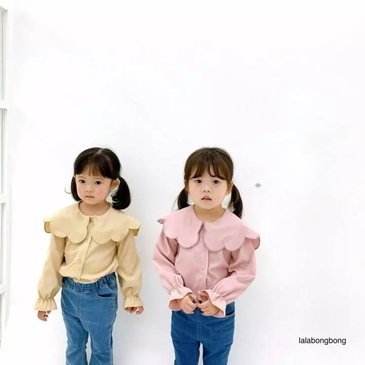 Lalabongbong - Korean Children Fashion - #toddlerclothing - Flower Collar Blouse - 9