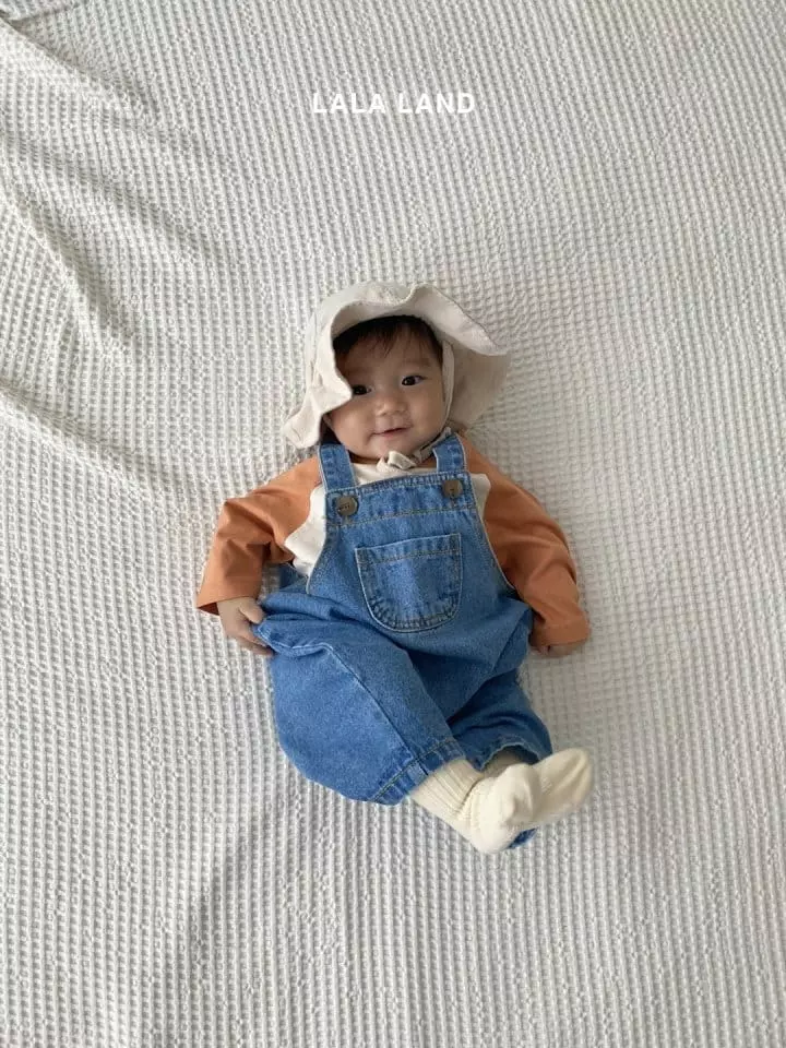 Lalaland - Korean Baby Fashion - #babyboutique - Bebe Denim Dungarees - 7