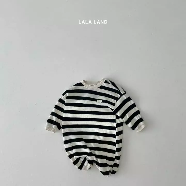 Lalaland - Korean Baby Fashion - #babyboutique - Bebe Puppy Stripes Bodysuit - 5